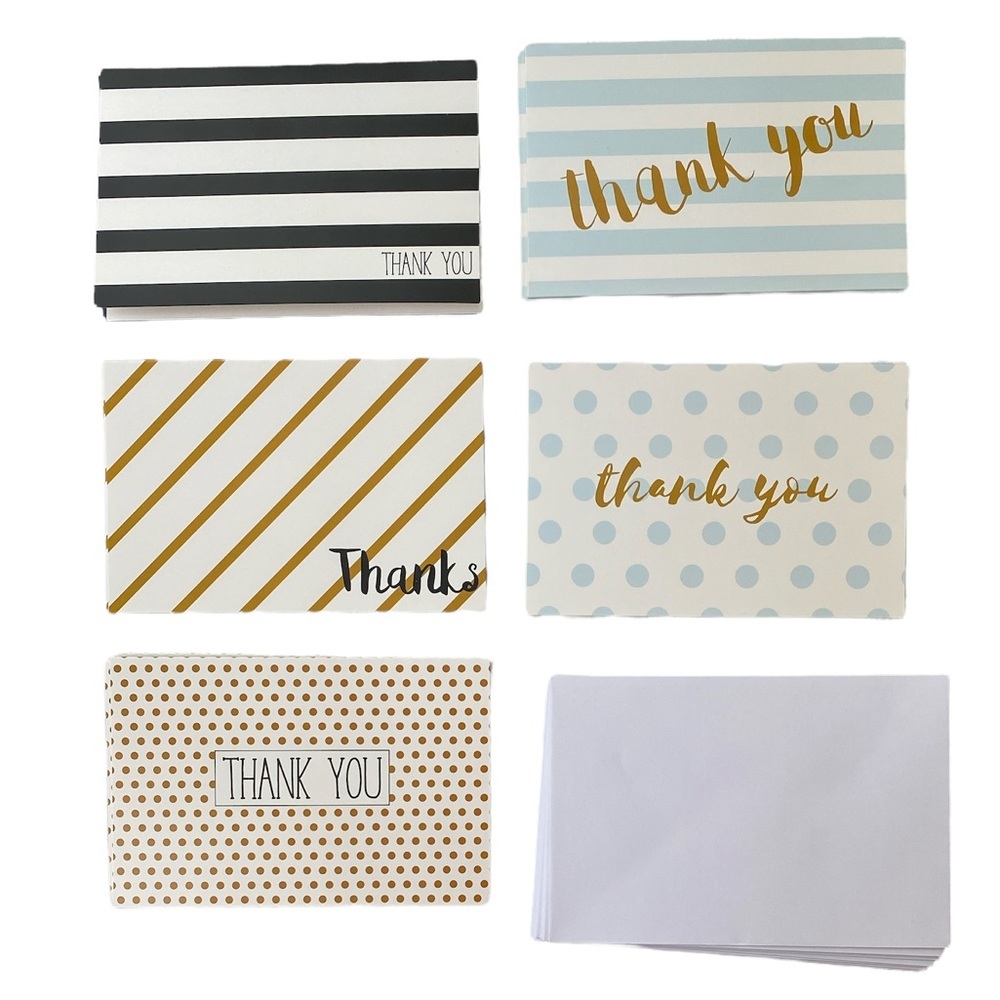 Thank You Cards with Envelopes Set of 15 Blank 4x6 Assorted Styles